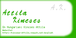 attila kincses business card